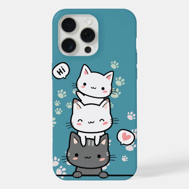 Coque iPhone Boîtier iPhone sol de chat (Verso)