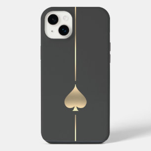 Boîtier iPhone symbole de pique en or minimaliste