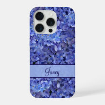 Boîtier iPhone X Fleur d'Hydrangea Bleu Brillante
