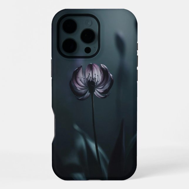 Coque iPhone Boîtier Moody Dark Flower (Verso)