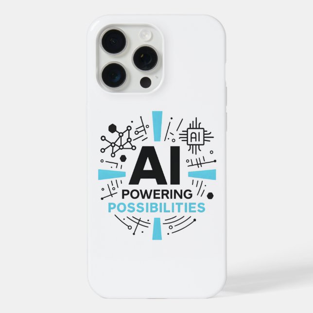 Coque iPhone Boîtier Possibilités Propulsées par l'IA | Tech du (Verso)