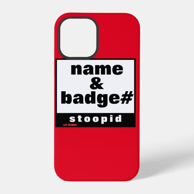 Coque iPhone Boîtier pour iPhone 12 Pro "NOM & INSIGNE#" (Verso)