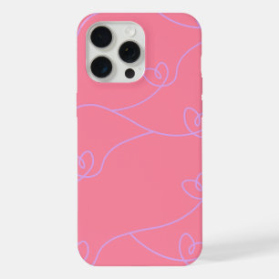 Coque iPhone 15 Pro Max Boîtier pour iphone 15 avec dessin au trait de cœu