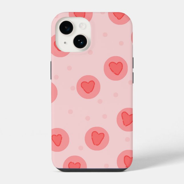 Coque iPhone Boîtier Rose iPhone | amour mignon (Verso)