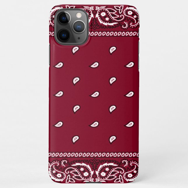 Coque iPhone Boîtier téléphonique Bandana Bourgogne pour iPhone (Dos)