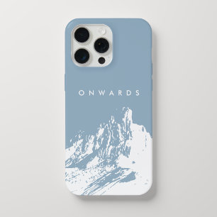 Coque iPhone 15 Pro Max Boîtier téléphonique bleu miniature Mountain Icy