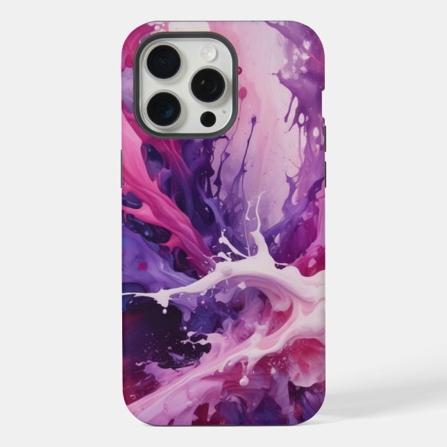 Coque iPhone Boîtier téléphonique bleu violet blanc (Verso)