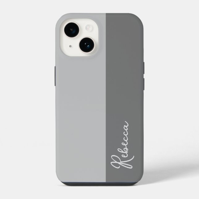 Coque iPhone Boîtier téléphonique bloc couleur gris (Verso)