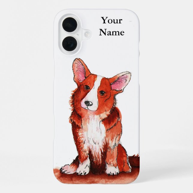 Coque iPhone Boîtier téléphonique Corgi Cute (Verso)