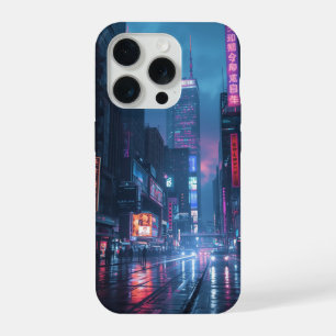 Coque iPhone 15 Pro Boîtier téléphonique Cyberpunk Neon City