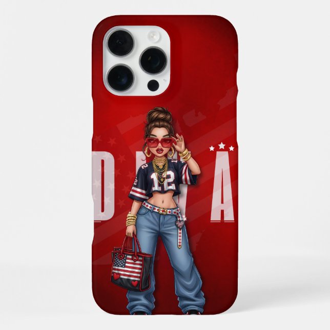 Coque iPhone Boîtier téléphonique Diva américain personnalisé (Verso)