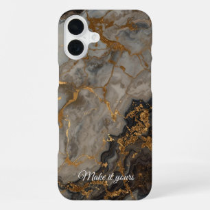 Coque iPhone 16 Plus Boîtier téléphonique en marbre personnalisé - Elég