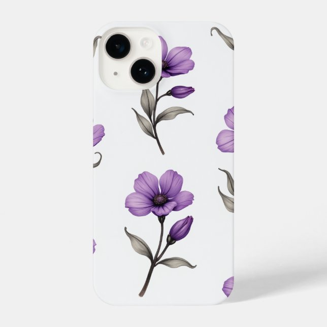 Coque iPhone Boîtier téléphonique floral (Verso)