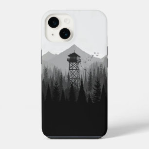 Coque Pour iPhone 14 Boîtier téléphonique minimaliste à tour de guet Fo