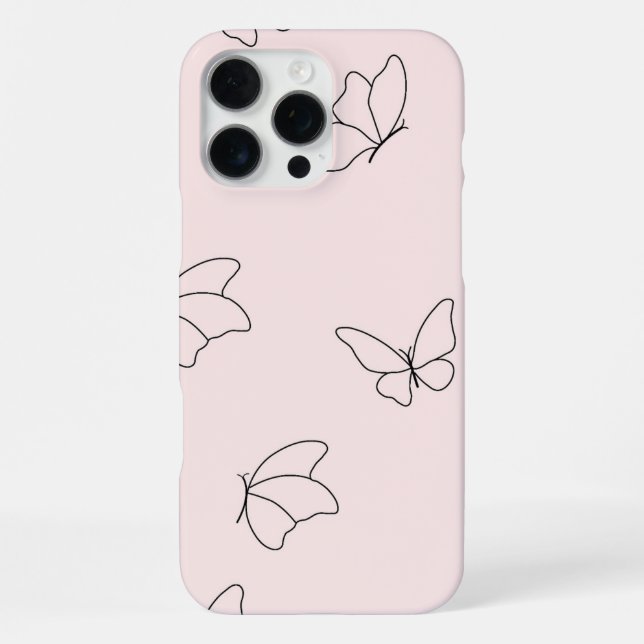 Coque iPhone Boîtier téléphonique Motif à papillon mignon et si (Verso)