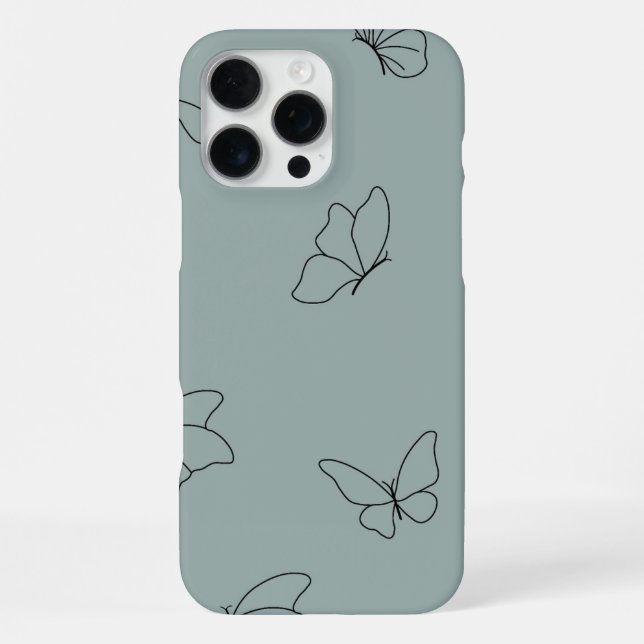 Coque iPhone Boîtier téléphonique Motif à papillon mignon et si (Verso)