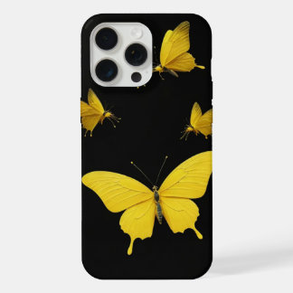 Coque iPhone 15 Pro Max Boîtier téléphonique papillon jaune pour iphone15 