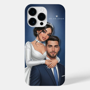 Coque Pour Pour iPhone 14 Pro Max Boîtier téléphonique personnalisé Mariage Couple