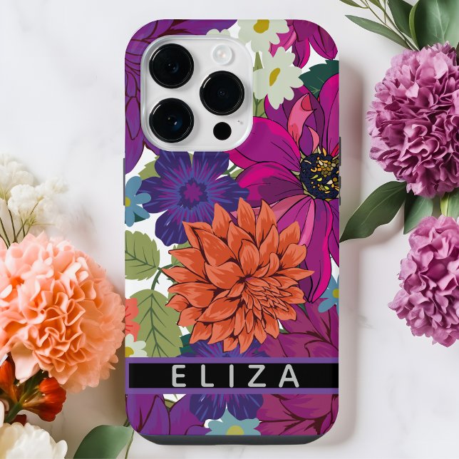 Coque iPhone Boîtier téléphonique personnalisé Watercolor Flora (Créateur téléchargé)