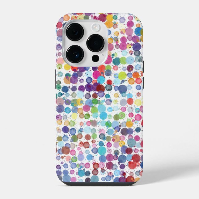 Coque iPhone Boîtier téléphonique Pixel Pointe Polka (Verso)
