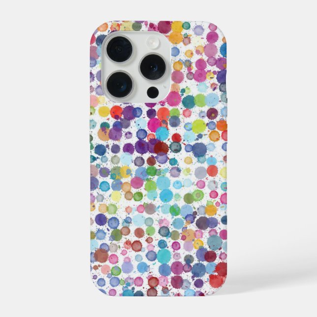 Coque iPhone Boîtier téléphonique Pixel Pointe Polka (Verso)