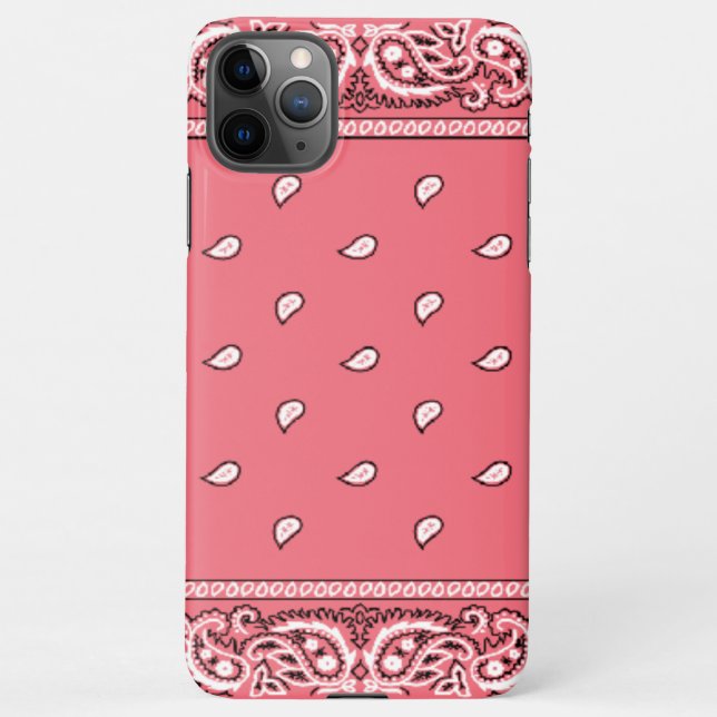 Coque iPhone Boîtier téléphonique rose Bandana pour iPhone (Dos)