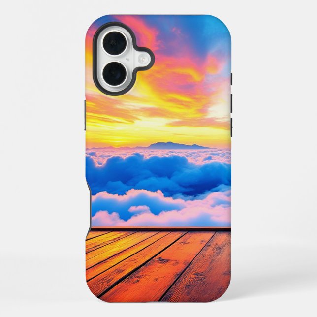 Coque iPhone Boîtier téléphonique Sunset Nuages (Verso)