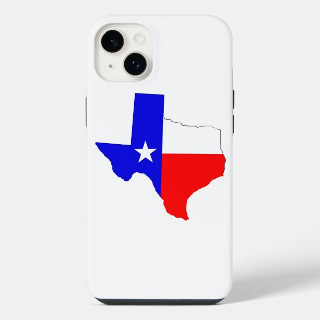 Coque iPhone Boîtier téléphonique Texas Map et Flag Design (Verso)