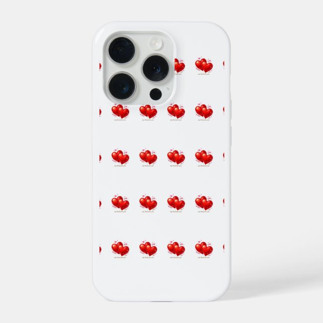 Coque iPhone Boîtiers Hearts pour iPhone 15 Pro (Verso)