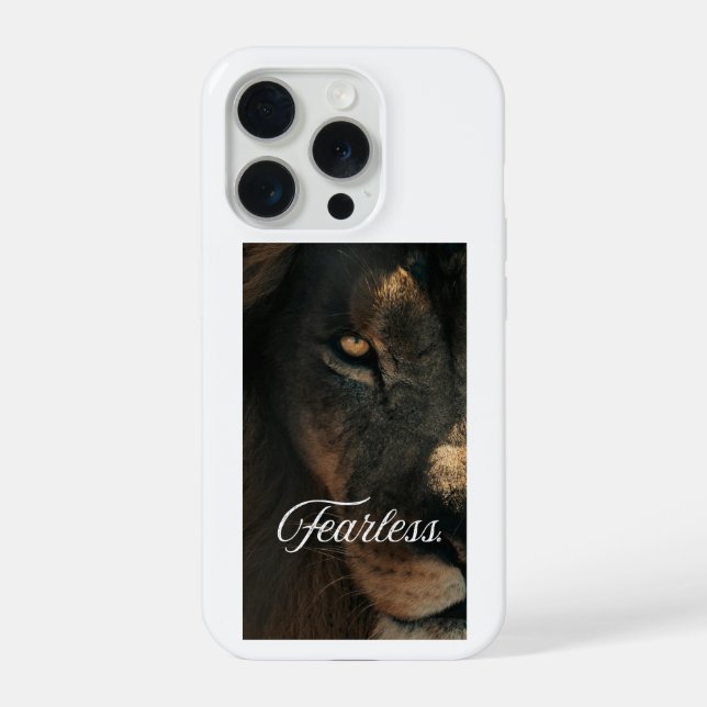 Coque iPhone Bold Lion Eye Force et Courage iPhone/Samsung  (Verso)