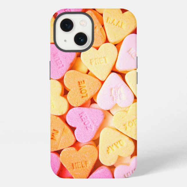 Coque iPhone Bonbons, Coeurs (Verso)