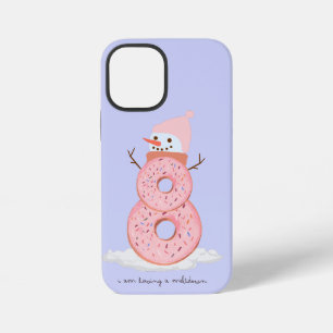 Coque iPhone 12 Mini bonhomme de neige donut