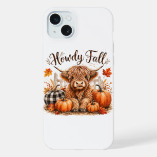 Coque iPhone 15 Plus Bonjour automne vache des Highlands Bonne Action d