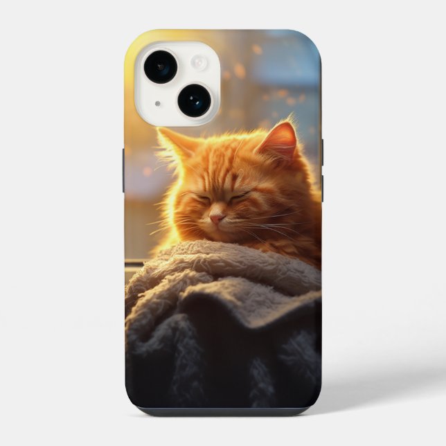 Coque iPhone Bonjour chat (Verso)
