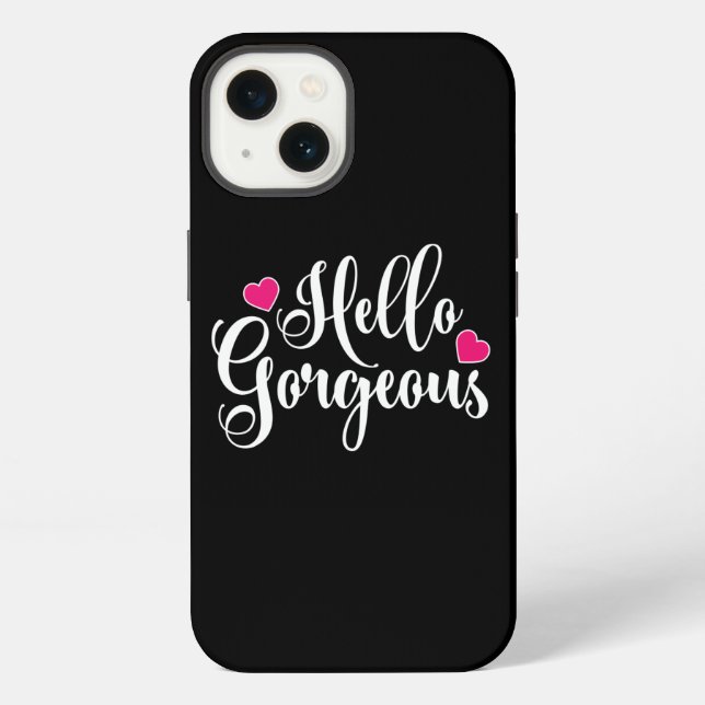 Coque iPhone Bonjour magnifique (Verso)