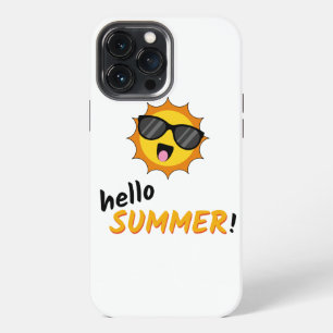 Etui iPhone 13 Pro Max Bonjour Summer Sun avec lunettes de soleil