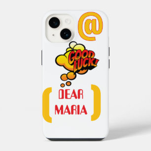 Coque Pour iPhone 14 Bonne Chance Cher - Autocollant de Nom Personnalis