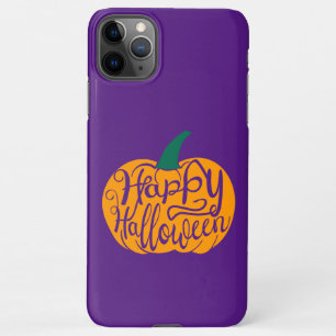 Coque iPhone 11Pro Max Bonne lettre Halloween sur citrouille sculpté
