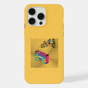 Coque iPhone 15 Pro Max Boombox audio rétro.