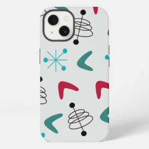 Etui iPhone 13 Boomerangs Atomiques Moderne du Milieu du Siècle