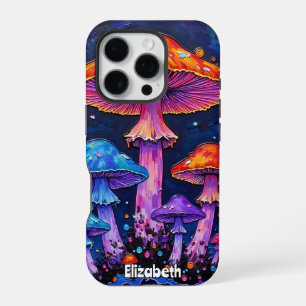 Coque iPhone 16 Pro Bosquet de champignons lumineux