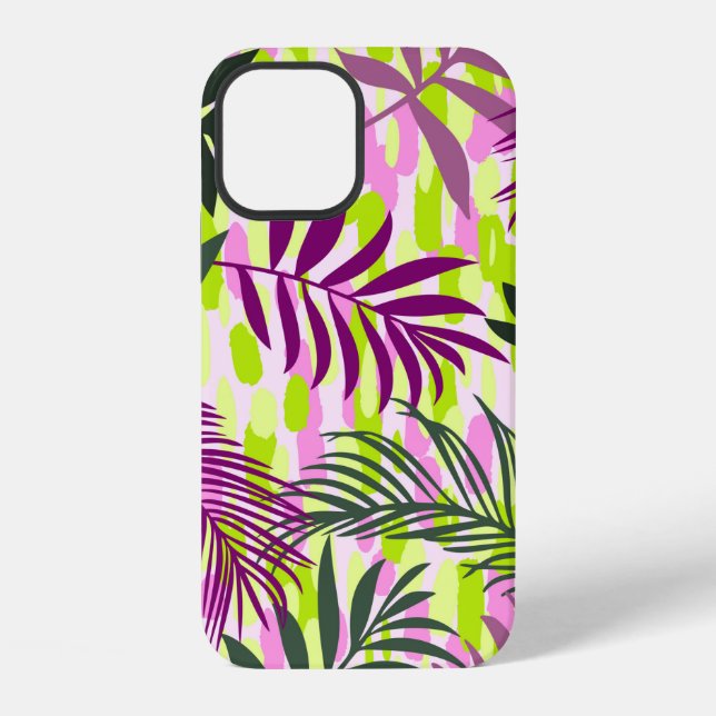 Coque iPhone Botanical seamless pattern mixed with geometric sh (Verso)