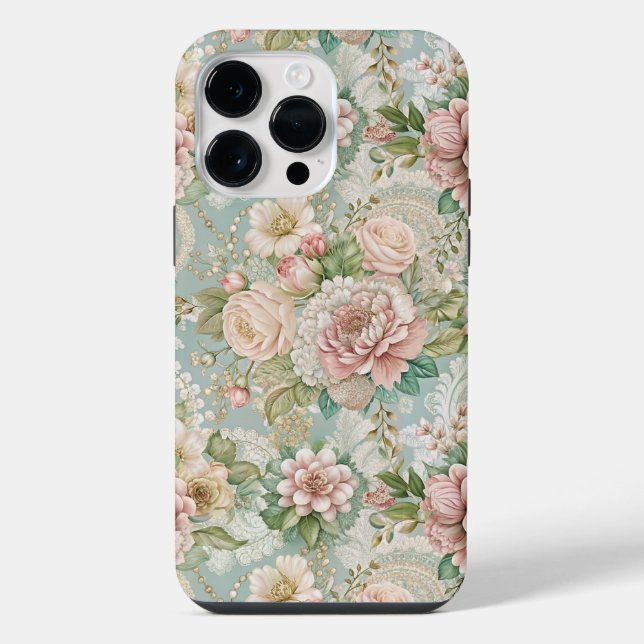 Coque iPhone Botanique Rétro, Féminin (Verso)