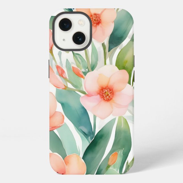 Coque iPhone Botaniques du printemps frais (Verso)