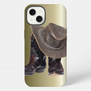 Etui iPhone 13 Bottes et chapeau de cowboy