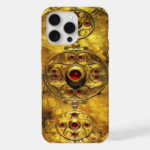 COQUE iPhone 15 PRO MAX BOUCLIER DE GUERREUR CELTIQUE ANTIQUE AVEC PIERRES