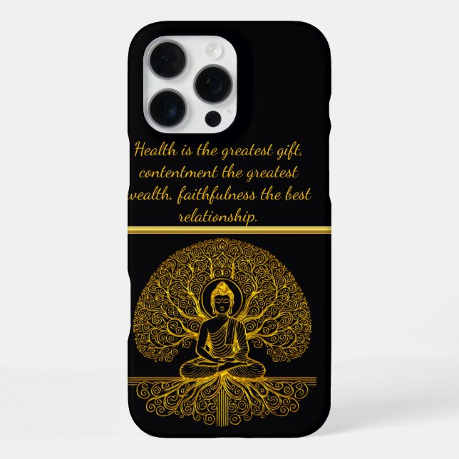 Coque iPhone Bouddha sous un arbre sacré (Verso)