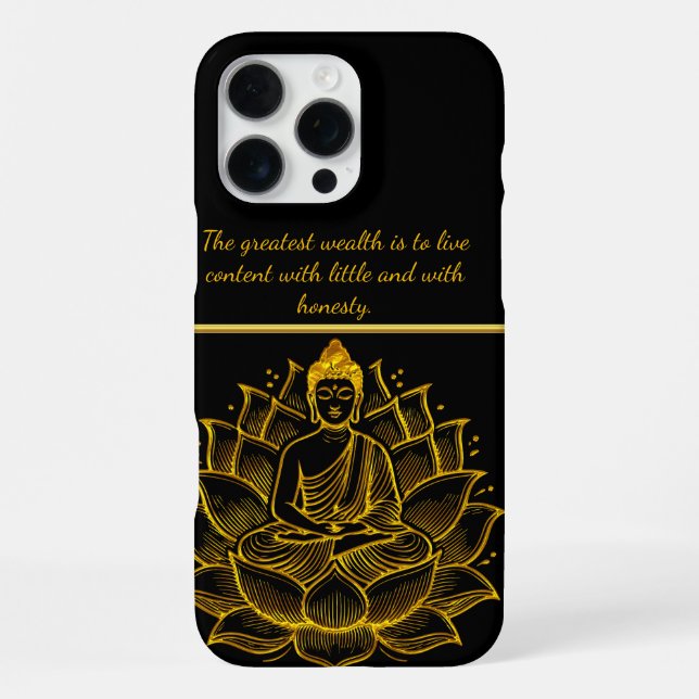 Coque iPhone Bouddha sur fleur de lotus. (Verso)