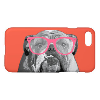 Coque iPhone 8/7 Bouledogue avec le cas drôle mignon de téléphone