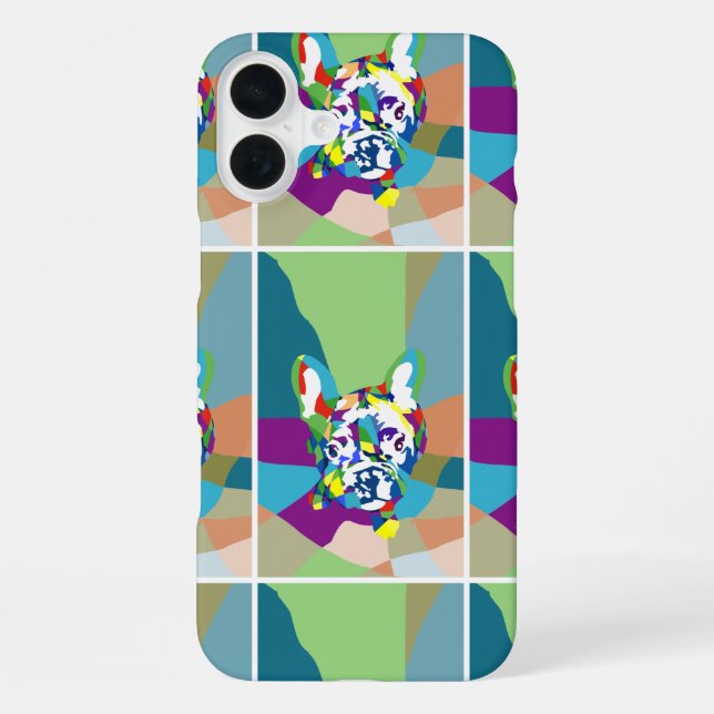 Coque iPhone Bouledogue français assis (Verso)